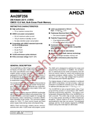 AM28F256 datasheet  
