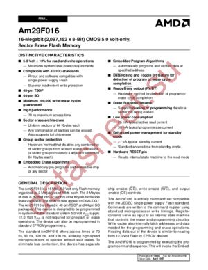 AM29F016-120FIB datasheet  