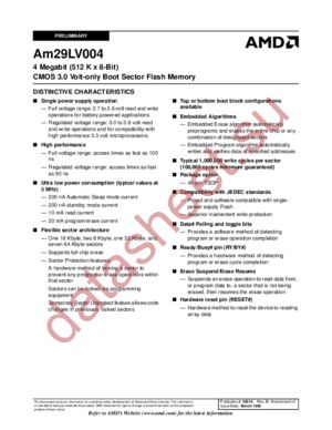 AM29LV004T-150EIB datasheet  