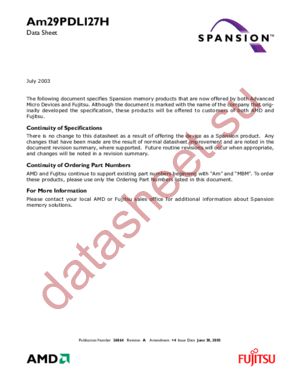 AM29PDLI27H83PCI datasheet  