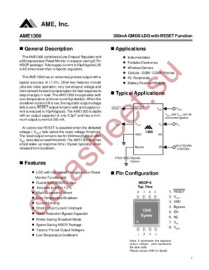 AME1300HEQA270 datasheet  