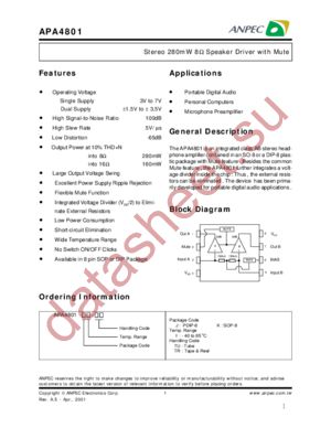 APA4801 datasheet  