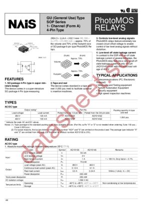 AQY210SZ datasheet  