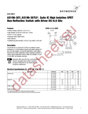 AS196-307 datasheet  