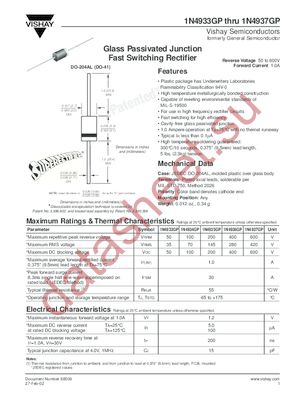 1N4937GPE datasheet  