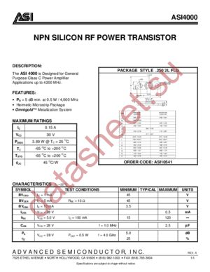 ASI400 datasheet  