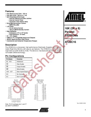 AT28C16-W datasheet  