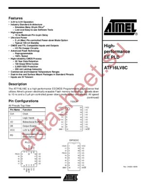 ATF16LV8C datasheet  