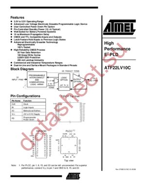 ATF22LV10C-15XI datasheet  