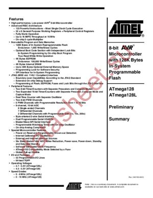 ATMEGA128-8AI datasheet  