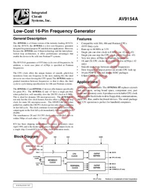 AV9154A-10CS16 datasheet  