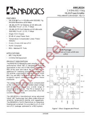 AWL9224 datasheet  