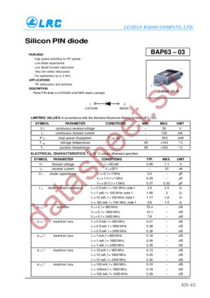 BAP63-03 datasheet  