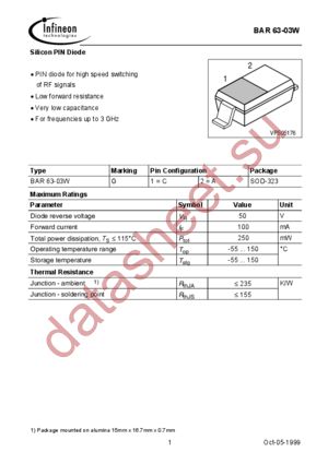 BAR63-03W datasheet  