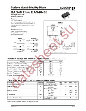 BAS40 datasheet  