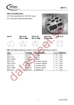 BAT17-07 datasheet  