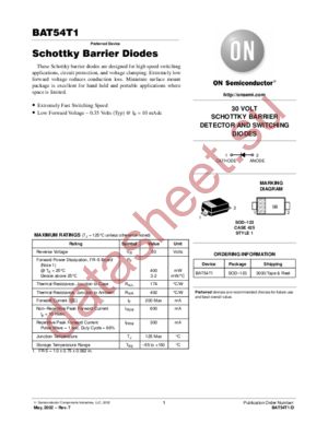 BAT54T1-D datasheet  