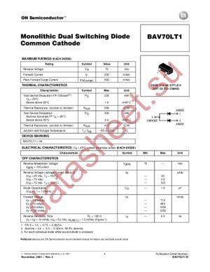 BAV70LT1-D datasheet  