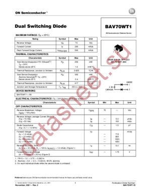 BAV70WT1-D datasheet  