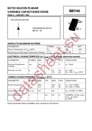 BBY40 datasheet  