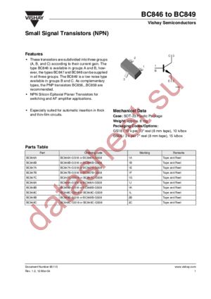 BC848A datasheet  