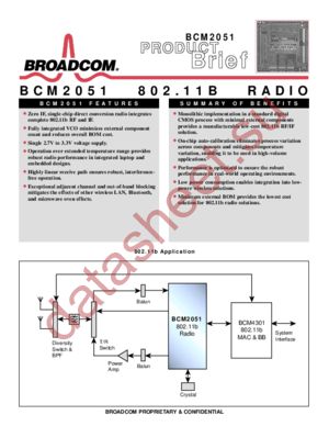 BCM2051 datasheet  