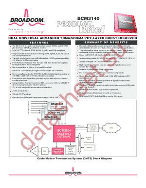 BCM3140 datasheet  