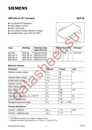 BCP68-25 datasheet  