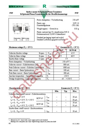 BCW67B datasheet  