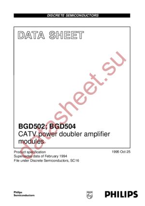 BGD504 datasheet  