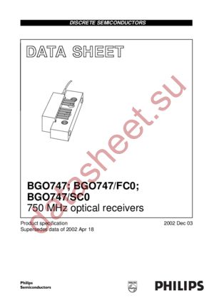 BGO747 datasheet  