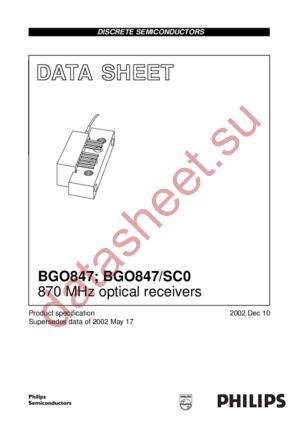 BGO847 datasheet  