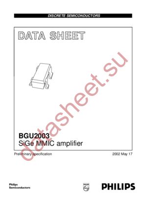 BGU2003 datasheet  