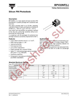 BPV23NF datasheet  