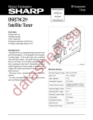 BSFJ78G29 datasheet  