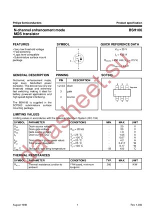 BSH106 datasheet  