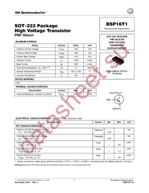 BSP16T1-D datasheet  
