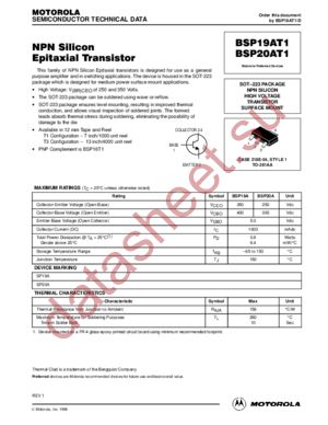 BSP20AT1 datasheet  