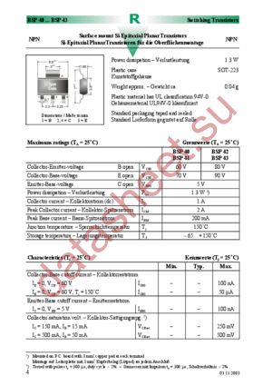 BSP42 datasheet  