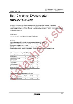 BU2501FV datasheet  