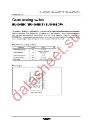 BU4066BC/BCF/BCFV datasheet  