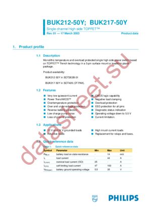 BUK217-50Y datasheet  