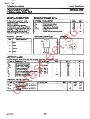 BUK638-500B datasheet  