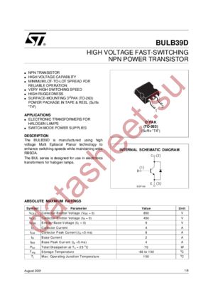 BULB39D datasheet  