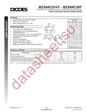 BZX84C4V3T datasheet  