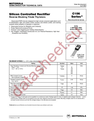 C106 datasheet  