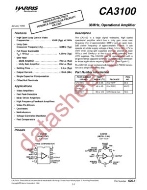 CA3100E datasheet  