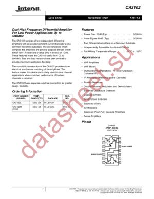 CA3102 datasheet  