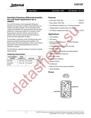 CA3102E datasheet  