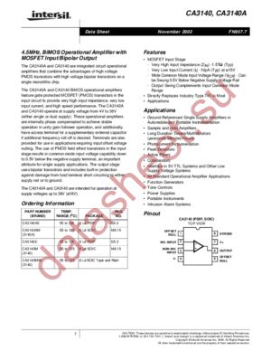 CA3140 datasheet  